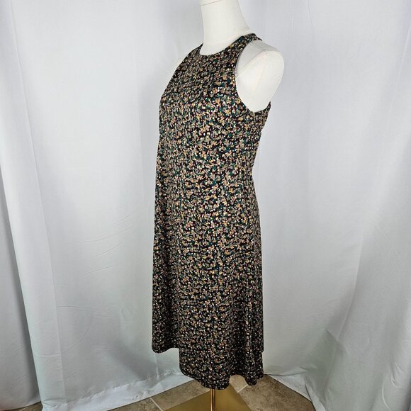 PrAna Jewel Lake Dress Sz Medium Floral Green Knit Athleisure - Picture 6 of 11